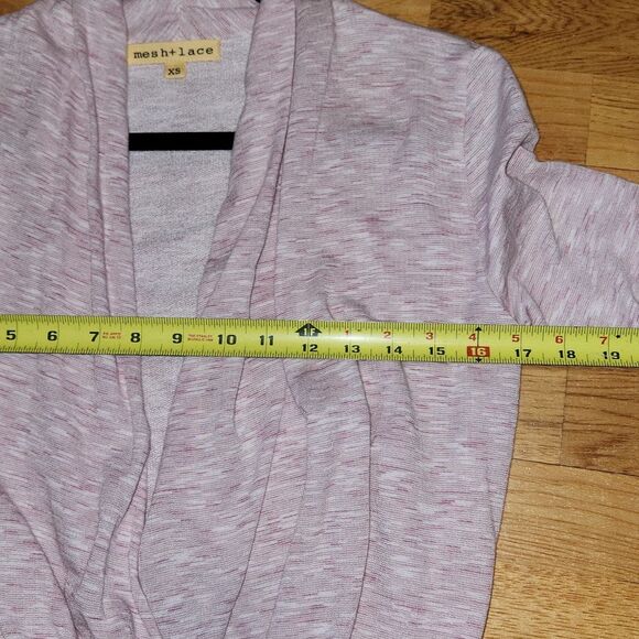 Mesh + Lace Women XS Pink Wrap Top Shirt Yoga Rayon Polyester - Picture 6 of 7